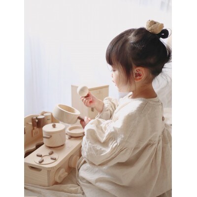 桧のおもちゃ　アイコニーのクッキングセット