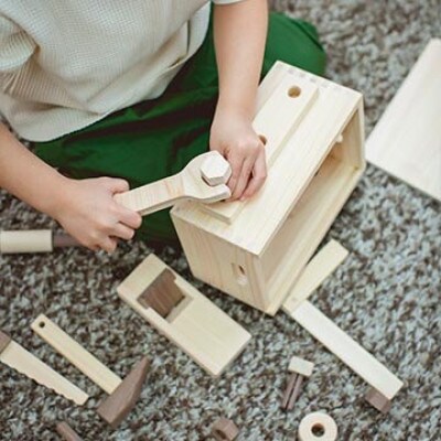 桧のおもちゃ IKONIH　Working Set　アイコニー　大工セット