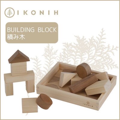 桧のおもちゃ IKONIH　Building Block　アイコニー　積み木