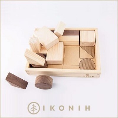 桧のおもちゃ IKONIH　Building Block　アイコニー　積み木