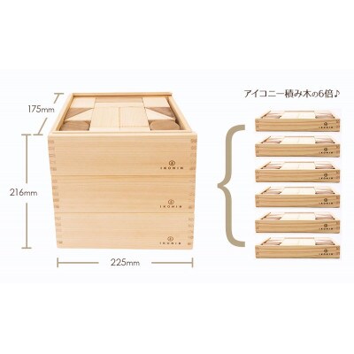 桧のおもちゃ　IKONIH　Buildind Blocks DX　アイコニー　デラックス積み木