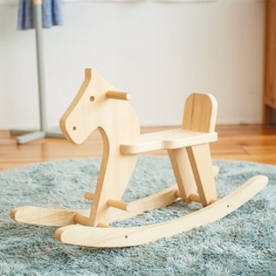 桧のおもちゃ　IKONIH　Rocking　horse アイコニー　木馬