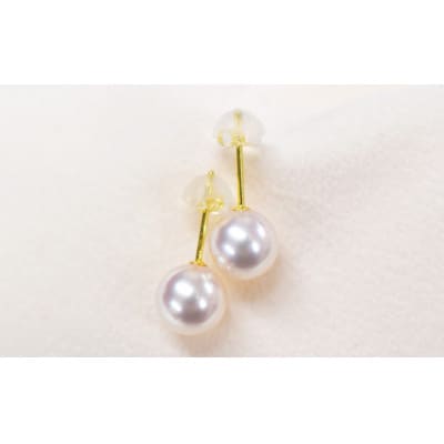 K18YG　あこや真珠ピアス
