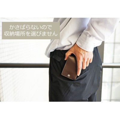 FOOTANブランド　本革小銭入れ・カードケース【ブラック】