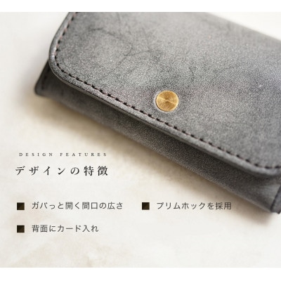本革 小銭入れ・カード入れ コインケース [sucre-シュクレ] 【ネイビー】
