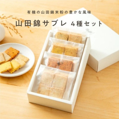 米粉のスイーツ 山田錦サブレ 【箱入り4種アソート(黒胡椒/トマト/ターメリック/ピスタチオ)】
