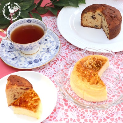神戸風見鶏本舗のチーズスフレカラメルクラッシュ添え&フルーツパウンドケーキ 2個セット