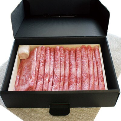 【神戸牛】霜降りすき焼用800g(肩ロース)(木箱化粧箱入)