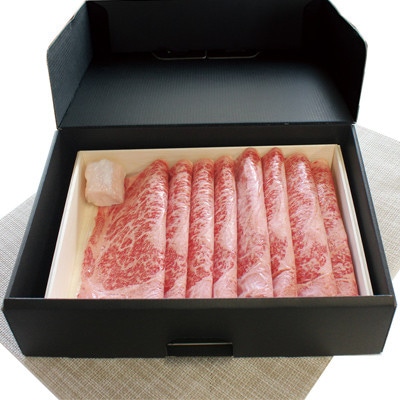 【神戸牛】霜降りすき焼用500g(肩ロース)(木箱化粧箱入)