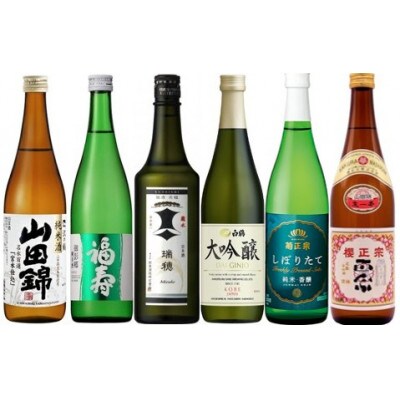 神戸の酒蔵 飲み比べセット(720ml x 6本)　※沢の鶴・福寿・剣菱・白鶴・菊正宗・櫻正宗