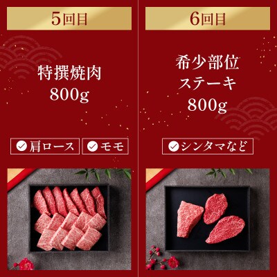 【毎月定期便】【和牛セレブ】神戸牛 定期便「ファーストクラス」全6回
