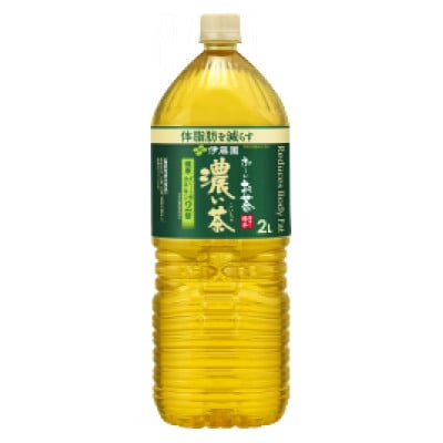 【機能性表示食品】 お～いお茶　濃い茶2L×1ケース(6本)