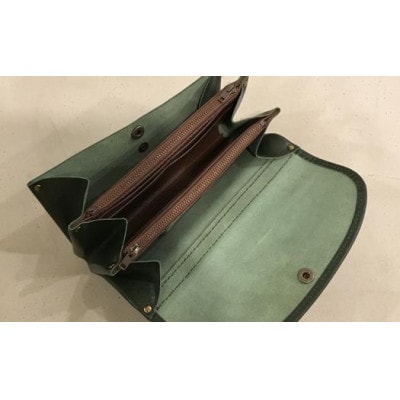 【alto.】ふんわりジャバラ長財布(グリーン)