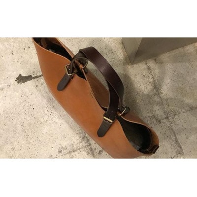 【alto.】一枚革トートバッグ(L)(ブラウン)