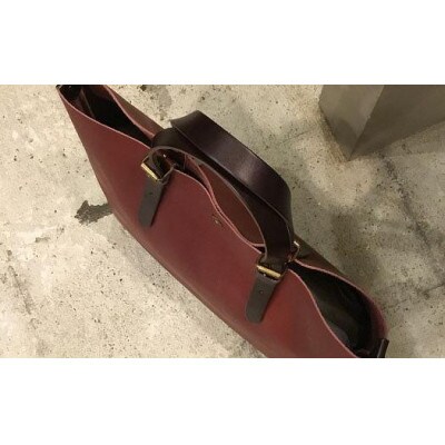 【alto.】一枚革トートバッグ(L)(ワイン)