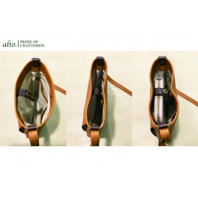 【alto.】Hシボプレス　縦型ミニショルダー　AKEB-3008(ブラック)