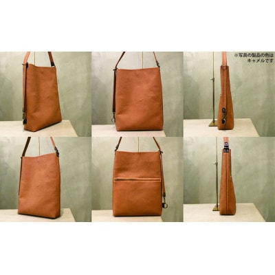【alto.】Hシボプレス　縦型3wayトートショルダー　AKEB-3009(キャメル)