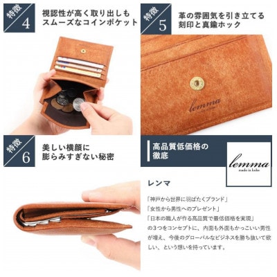 lemma レンマ Marisco マリスコ コンパクト財布 二つ折り財布 ネイビー