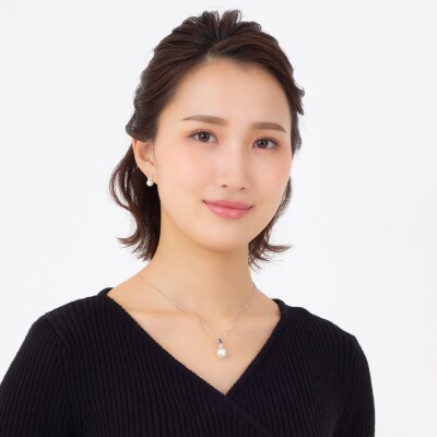 【菫】白蝶真珠(南洋真珠)アイオライト&ブルートパーズ K18WG ペンダントトップ