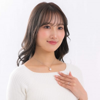 【星涼し】白蝶真珠(南洋真珠)ダイヤモンド PT900 プラチナ ペンダントトップ