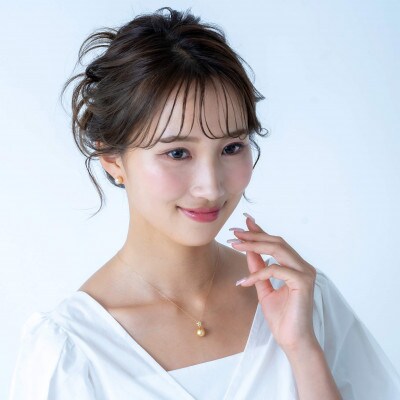 【星桜】ゴールデンパール(南洋真珠) ダイヤモンド K18 イエローゴールド ペンダントトップ