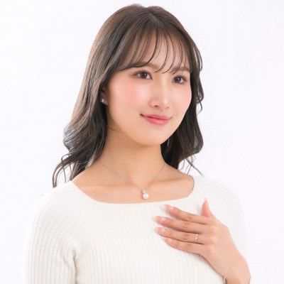 【月影】白蝶真珠(南洋真珠) ダイヤモンド K18 ホワイトゴールド ペンダントトップ