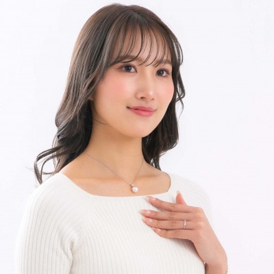 【星月夜】白蝶真珠(南洋真珠) ダイヤモンド PT900 プラチナ ペンダントトップ