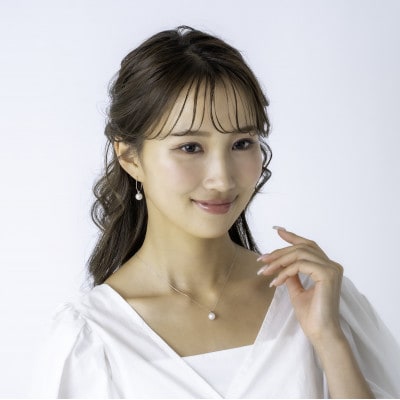 【1月誕生石】無調色 アコヤ真珠 ガーネット K10WG ペンダント ネックレス チェーン付き