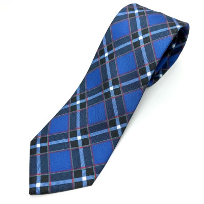 神戸タータン　シルクプリントネクタイ