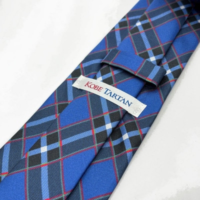 神戸タータン　シルクプリントネクタイ