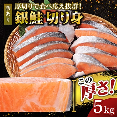 【厚切り】銀鮭 切り身 5kg 味付き 訳あり 家庭用 ふっくらジューシー!