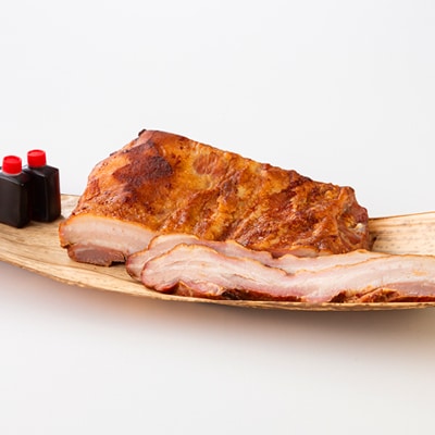 【ブロック1.1kg】備長炭焼 自家製　炭火焼き豚　秘伝タレ付き