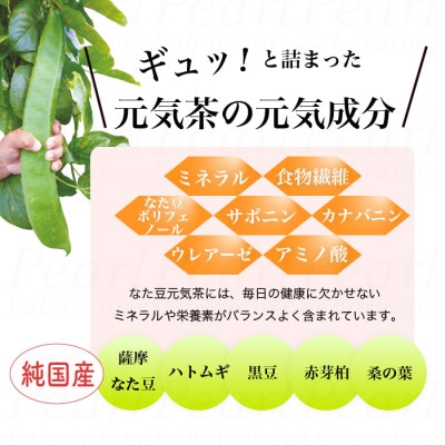 【3袋】健康茶「薩摩なた豆元気茶」ホット・アイス両用　自家用・ギフトにオススメです