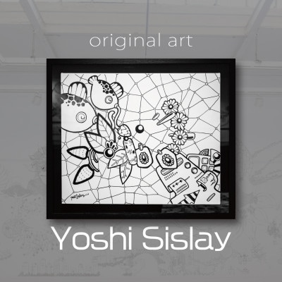 アート作品/Yoshi Sislay(ヨシシスレー) 『巣作り』絵画