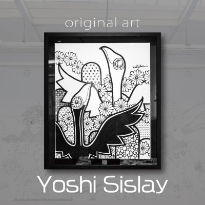 アート作品/Yoshi Sislay(ヨシシスレー) 『黒と白』絵画