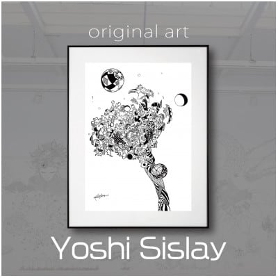アート作品/Yoshi Sislay(ヨシシスレー) 『Geek Flower』絵画