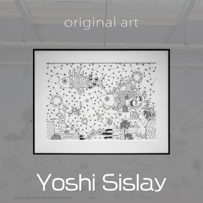 アート作品/Yoshi Sislay(ヨシシスレー) 『Fishy Mood』絵画