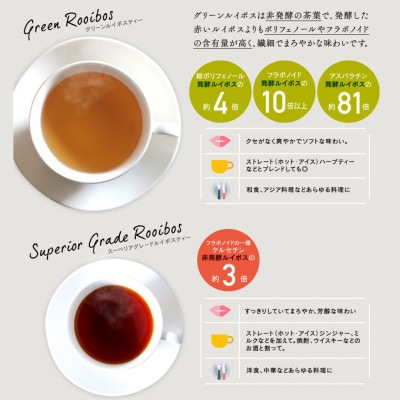 【2種類】オーガニックルイボスティー スーペリア&グリーン (3g×20包) 煮出し水出し 可能