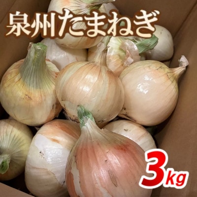 《無選別約3kg|数量限定》泉州たまねぎ　栽培期間中化学肥料・殺虫剤・殺菌剤不使用