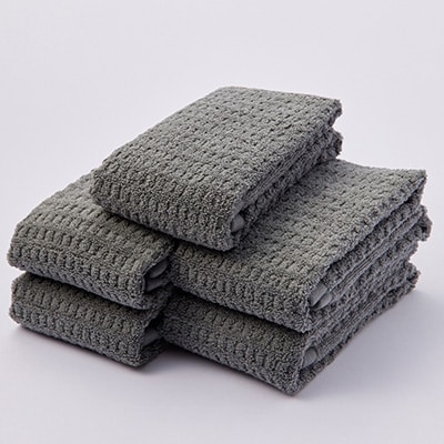 エンジェルスピン MONOTONE フェイスタオル5枚セット(ストーン)