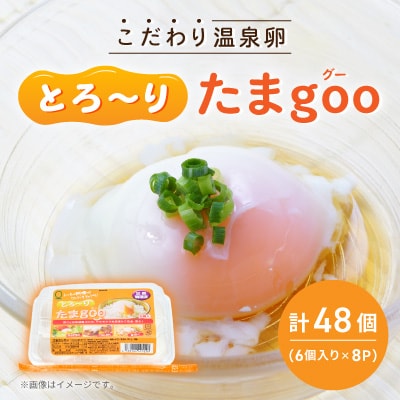 《とろ～りたまgoo 48個》こだわり温泉卵(6個入り×8パック)
