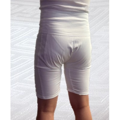 【糸よし】腹当兼用ズボン型半股引 (白)S-3サイズ