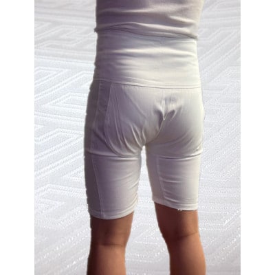 【糸よし】腹当兼用ズボン型半股引 (白)Lサイズ