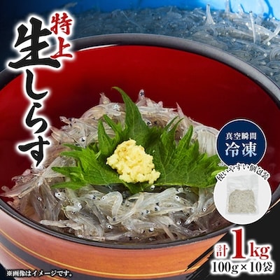 《1kg》特上新鮮生しらす(100g×10袋)漁師直送!鮮度が自慢　個包装で便利
