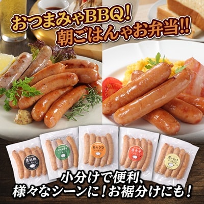 ウインナー充実セット(5種類75本 計1.9kg)