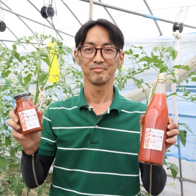 『はた農園』完熟ミニトマトジュース720ml(金賞受賞)1本と完熟ミニトマトケチャップ300g×2瓶