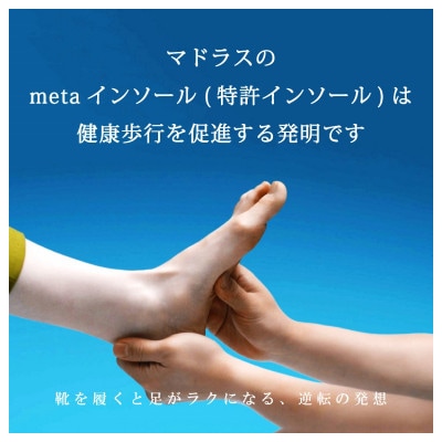 マドラスのmetaインソール スタンダードタイプ ZPMETA-H DBR 26.0～26.5cm