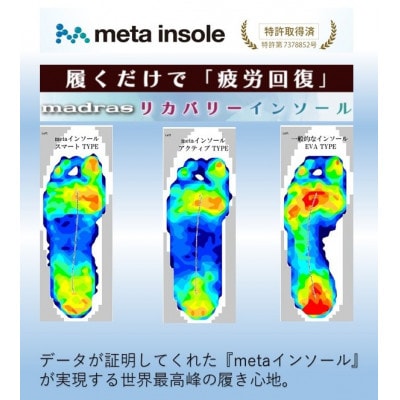 履くだけで『疲労回復』 madrasリカバリーシューズ【指圧】M600AMT ブラック 26.0cm