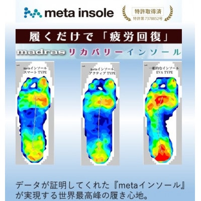 履くだけで『疲労回復』 madrasリカバリーシューズ【指圧】M600AMT 濃茶 25.0cm