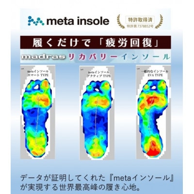 履くだけで『疲労回復』madrasリカバリーシューズ【指圧】 M593AMT 黒×濃グレー Mサイズ